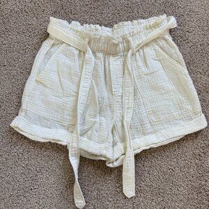 Aerie brand women's white gauze shorts, size small. Never worn.